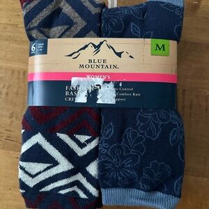 Men's Patterned Socks - Navy and Burgundy